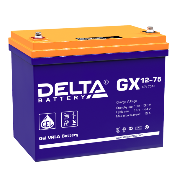 Аккумулятор для ИБП Delta Battery GX 12-75 12 В 75 Ач