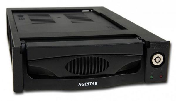 Корпуса и док-станции для жестких дисков Agestar MR3-SATA(SW)-3F SATA II пластик черный hotswap