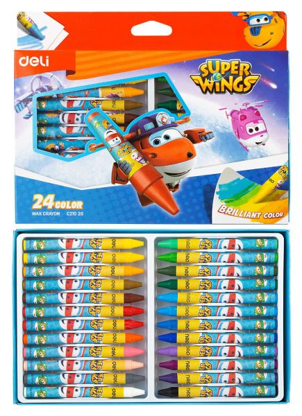 Мелки восковые Deli Super Wings EC21020 24 шт.