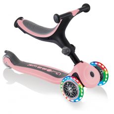 Детский самокат Globber Go Up Foldable Plus Lights 643-210 пастельно-розовый